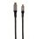Cable USB C Gembird CCBP-USB3-CMCM100-1.5M 20Gbps 100W PD 1,5m Algodón Trenzado Negro/Plata