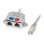 Adaptador Lanberg AD-0026-S 10/100Base-T(X) Cat5e Plata Níquel 1 pieza