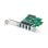 Controladora PCIe Lanberg PCE-US3-004 4 Puertos USB 3.2 Gen 1 SATA 15 pines Verde 5Gbit/s