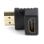 Gembird A-HDMI90-FML Connecteur HDMI Femelle à Mâle 90° Droit - Noir