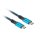 Cabo Lanberg USB4 Gen 2x2 0,5 m USB C para USB C 40 Gbit/s Preto Azul