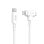 Cable HYPER HyperJuice 1,5m USB C a USB C/Lightning USB 2.0 Blanco