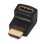 Adaptador HDMI Aisens A121-0124 Macho-Hembra Acodado Negro RoHS Espacios Reducidos