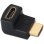 Adaptador HDMI Aisens A121-0124 Macho-Hembra Acodado Negro RoHS Espacios Reducidos