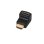 Adaptador HDMI Aisens A121-0124 Macho-Hembra Acodado Negro RoHS Espacios Reducidos