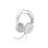 Auriculares Genesis con cable, micrófono, iluminación RGB y drivers 50mm en blanco