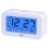 Reloj despertador digital Trevi SLD 3P50 blanco 12/24h LCD retroiluminado portátil