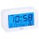 Reloj despertador digital Trevi SLD 3P50 blanco 12/24h LCD retroiluminado portátil