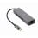 Station d'accueil Gembird A-CMU3-LAN-01 USB-C Gigabit 3xUSB 3.0 Métal Gris