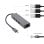 Adaptador de Rede Gigabit USB Tipo C Gembird A-CMU3-LAN-01 Metal 3 Portas USB 3.0