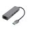 Adattatore di Rete USB-A Gembird A-AMU3-LAN-01 Gigabit 3 Porte USB 3.0 Carcassa Metallica