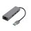Adattatore di Rete USB-A Gembird A-AMU3-LAN-01 Gigabit 3 Porte USB 3.0 Carcassa Metallica