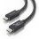 Cable USB-C AISENS A156-0866 USB4 Gen3x2 240W 40Gbps 8K@60Hz E-Mark 0,5m Negro