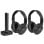 Auriculares Trevi inalámbricos y con cable para TV alcance 30m color negro