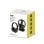 Auriculares Trevi inalámbricos y con cable para TV alcance 30m color negro