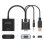 Câble Convertisseur AISENS A115-0872 SVGA Macho Audio USB Macho HDMI Hembra 20cm Noir