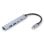 Hub USB-C Ewent EW1149 5 Puertos, Power Delivery 100W, Aluminio, 0,15m Gris/Plata