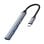 Hub USB-C Ewent EW1149 5 Puertos, Power Delivery 100W, Aluminio, 0,15m Gris/Plata