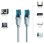 Cable de red Vention VAP-A10-S200 Cat.5e 2m UTP RJ45 Azul y Negro 26AWG CCA