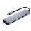 Hub USB-C 3GO HUB3UCRH4K Gris 3xUSB 3.0 1xUSB-C HDMI 4K Lector SD/MicroSD Aluminio