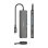 Dock USB-C AISENS ASUC-7P026-GR 7 en 1 HDMI 2xUSB-A USB-C PD 100W SD MicroSD Gris 15cm