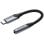 Adaptador USB-C Vention BGJHA Jack 3.5mm Gris Aluminio 10cm Hi-Fi Audio