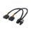 Cable alimentación tarjeta gráfica AISENS A131-0165 2x Molex 4-Pin Macho a PCI-E 6+2 Pin Macho 20cm cobre puro