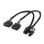 Cable alimentación tarjeta gráfica AISENS A131-0165 2x Molex 4-Pin Macho a PCI-E 6+2 Pin Macho 20cm cobre puro
