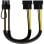 Cable alimentación tarjeta gráfica AISENS A131-0165 2x Molex 4-Pin Macho a PCI-E 6+2 Pin Macho 20cm cobre puro