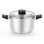 Olla Monix M240226 Acero Inoxidable 18/10 8L Fondo Inducción 26cm Tapa Vidrio