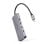 Hub USB-C Nanocable 10.16.4505 4x USB-C 3.2 Gen 2x1 PD 100W Aluminio Gris 10cm