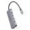 Hub USB-C Nanocable 10.16.4505 4x USB-C 3.2 Gen 2x1 PD 100W Aluminio Gris 10cm