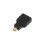 Adaptador HDMI AISENS A121-0125 HDMI Hembra a Micro HDMI Macho Blindado Oro 24K Negro