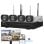 Kit Sorveglianza Professionale NIVIAN WiFi 4 Camere IP Grabador 16CH 2K Dual Night Vision