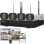 Kit CCTV NIVIAN avec 4 Caméras IP et Enregistreur 16CH - Vision Nocturne, Détection IA, Audio Bidirectionnel, Installation Facile