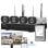 Kit CCTV Nivian 4 cámaras 2K WiFi-6 visión nocturna dual detección IA audio bidireccional