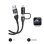 Cable SUBBLIM TOP 4 in 1 USB-A/USB-C/Lightning 1m 60W Carga Rápida Nylon Trenzado Negro