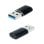 Adaptador USB-A 3.1 Nanocable 10.02.0012  USB-A Macho a USB-C Hembra Negro OTG 30mm
