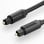 Cable Audio Óptico Vention BAEBJ 5m Toslink Fibra Óptica PMMA Chapado Oro 24K Negro