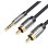Cable estéreo Vention BCFBG 3.5mm macho a 2x RCA macho 1.5m aluminio negro AWG29
