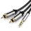Cable estéreo Vention BCFBG 3.5mm macho a 2x RCA macho 1.5m aluminio negro AWG29