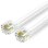 Cable Teléfono Vention IQBWJ 5m RJ11 6P4C Plano Blanco Chapado Oro