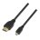 Cable Micro HDMI AISENS A119-0116 0.8m Alta velocidad Oro 3D Ethernet Negro