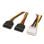 Cable SATA alimentación AISENS A131-0161 MOLEX 4 PIN Macho a 2x SATA Hembra 20cm RoHS