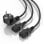 Cable alimentación CPU Aisens A132-0864 CEE7 Macho a 2x C13 Hembra 1.8m Negro cobre 1500W