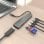 Dock USB-C AISENS ASUC-7P025-GR 1xHDMI 3xUSB-A PD 100W SD MicroSD Gris 15cm