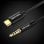 Cable audio Vention BGABF USB Tipo-C Macho Jack 3.5 Macho 1m Negro chapado en oro