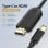 Cable HDMI Vention CGUBF USB-C a HDMI 4K@30Hz 1m Triple Blindaje Negro