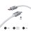 Cable USB C Subblim Optimus 1m Blanco 60W Nylon Trenzado 480Mbps PD Fast Charge