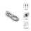 Cable USB C Subblim Optimus 1m Blanco 60W Nylon Trenzado 480Mbps PD Fast Charge